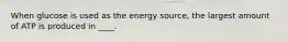 When glucose is used as the energy source, the largest amount of ATP is produced in ____.