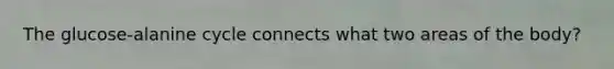 The glucose-alanine cycle connects what two areas of the body?