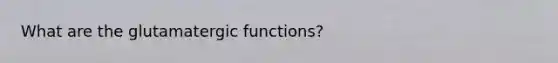 What are the glutamatergic functions?