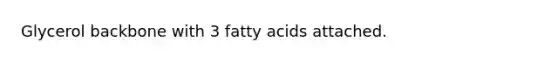 Glycerol backbone with 3 fatty acids attached.