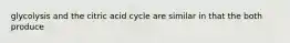 glycolysis and the citric acid cycle are similar in that the both produce