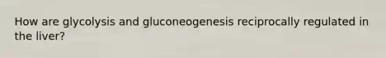 How are glycolysis and gluconeogenesis reciprocally regulated in the liver?