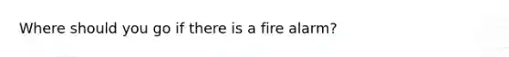 Where should you go if there is a fire alarm?