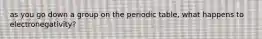 as you go down a group on the periodic table, what happens to electronegativity?