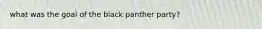 what was the goal of the black panther party?