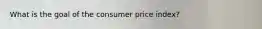 What is the goal of the consumer price index?