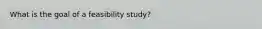 What is the goal of a feasibility study?