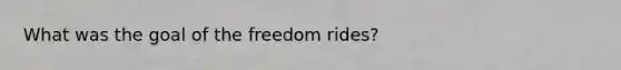 What was the goal of the freedom rides?