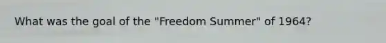 What was the goal of the "Freedom Summer" of 1964?