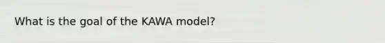 What is the goal of the KAWA model?