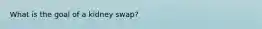 What is the goal of a kidney swap?