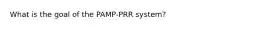 What is the goal of the PAMP-PRR system?