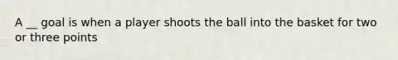 A __ goal is when a player shoots the ball into the basket for two or three points