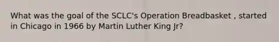 What was the goal of the SCLC's Operation Breadbasket , started in Chicago in 1966 by Martin Luther King Jr?