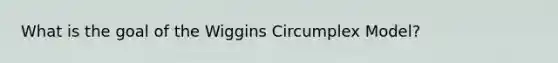 What is the goal of the Wiggins Circumplex Model?