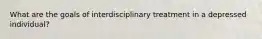 What are the goals of interdisciplinary treatment in a depressed individual?