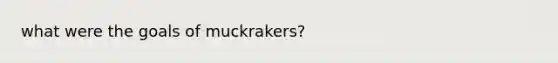 what were the goals of muckrakers?