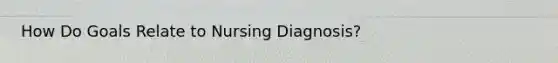 How Do Goals Relate to Nursing Diagnosis?