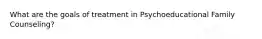 What are the goals of treatment in Psychoeducational Family Counseling?