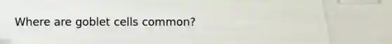 Where are goblet cells common?