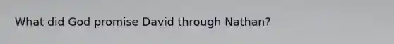 What did God promise David through Nathan?