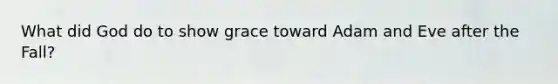 What did God do to show grace toward Adam and Eve after the Fall?