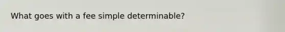 What goes with a fee simple determinable?