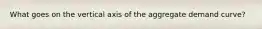 What goes on the vertical axis of the aggregate demand curve?