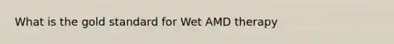 What is the gold standard for Wet AMD therapy