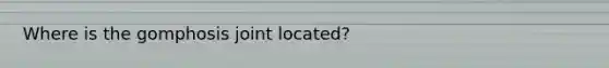 Where is the gomphosis joint located?