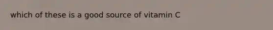 which of these is a good source of vitamin C