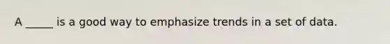 A _____ is a good way to emphasize trends in a set of data.