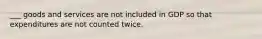 ___ goods and services are not included in GDP so that expenditures are not counted twice.