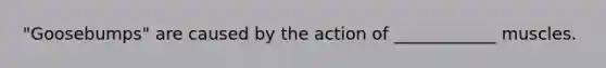 "Goosebumps" are caused by the action of ____________ muscles.