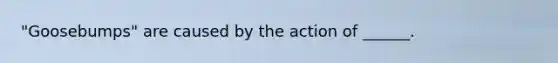 "Goosebumps" are caused by the action of ______.