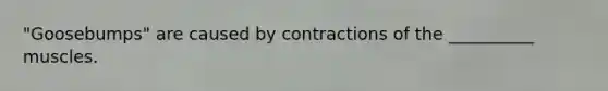 "Goosebumps" are caused by contractions of the __________ muscles.