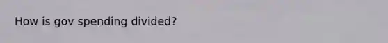 How is gov spending divided?