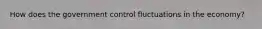 How does the government control fluctuations in the economy?