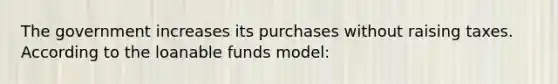 The government increases its purchases without raising taxes. According to the loanable funds model: