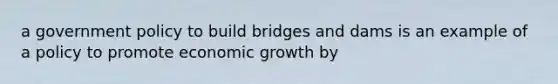 a government policy to build bridges and dams is an example of a policy to promote economic growth by