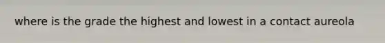 where is the grade the highest and lowest in a contact aureola
