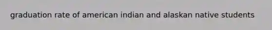 graduation rate of american indian and alaskan native students