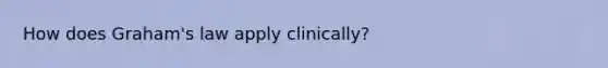 How does Graham's law apply clinically?