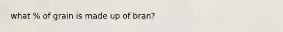 what % of grain is made up of bran?