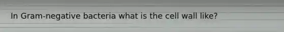 In Gram-negative bacteria what is the cell wall like?