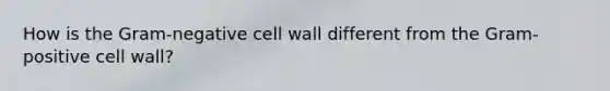 How is the Gram-negative cell wall different from the Gram-positive cell wall?