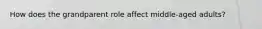 How does the grandparent role affect middle-aged adults?