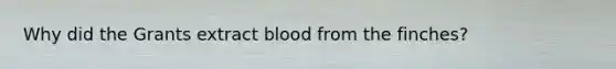 Why did the Grants extract blood from the finches?