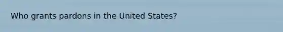 Who grants pardons in the United States?