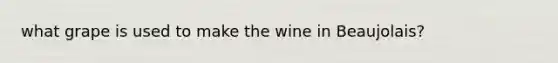 what grape is used to make the wine in Beaujolais?